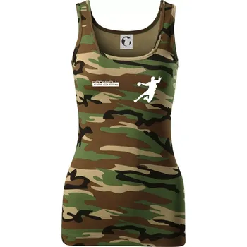 Dámské tričko Handball sport - Dámské Maskáčové tílko - XS ( Hnědý maskáč )