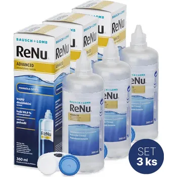 Roztok na kontaktní čočky Bausch & Lomb ReNu Advanced 3x 360 ml s pouzdrem