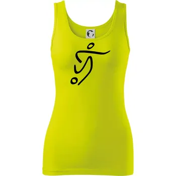 Fotbalista silueta - Dámské tílko - S ( Limetková )