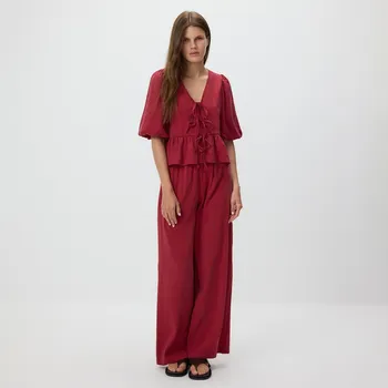 Reserved - Volné kalhoty s modalem - hnědá - 458GG-83X - 458GG-83X-M