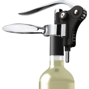 Otvírák VACU VIN Lever Corkscrew czarny - otvírák na víno (vývrtka) z nerezové oceli