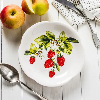 Talíř Keramický dezertní talíř FLORINA GARDEN BÍLÝ 20 cm