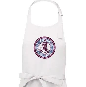 Kuchyňská zástěra Soccer kulatý motiv - Pánská zástěra na vaření - Univerzální velikost ( Bílá )