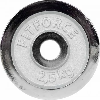 Nakládací kotouč Fitforce PLC 2,5 KG x 30 MM OS Stříbrná