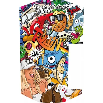 Blatník na kolo Nálepka RIESEL Roxy:Coat pro blatník RS Zeb, Stickerbomb Eyecatcher