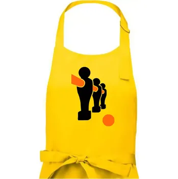 Kuchyňská zástěra Fotbálek postavy - Dámská zástěra na vaření - Univerzální velikost ( Žlutá )