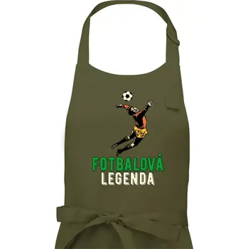 Kuchyňská zástěra Fotbalová legenda brankář - Pánská zástěra na vaření - Univerzální velikost ( Khaki )