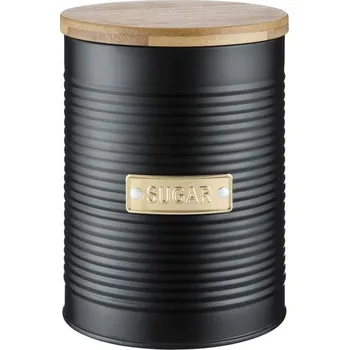 Cukřenka TYPHOON Otto Black Sugar černá – plechová dóza na cukr