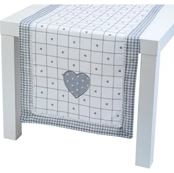 ubrus Polyesterový běhoun na stůl JEDEKA ARTO 002 BÍLÝ 40 x 110 cm