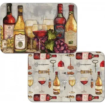 prostírání Oboustranná plastová podložka na stůl CALA HOME WINE TIME vícebarevná 43 x 28,5 cm