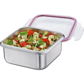 Svačinový box KUCHENPROFI Salad Square 1,7 l - lunch box / snídaňový box z nerezové oceli