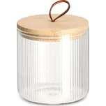 ZELLER 1,13 l - skleněná nádoba na sypké produkty s bambusovým víkem