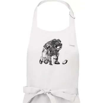 Kuchyňská zástěra Americký fotbal astronaut - Pánská zástěra na vaření - Univerzální velikost ( Bílá )