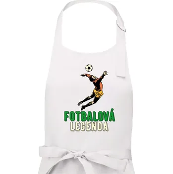 Kuchyňská zástěra Fotbalová legenda brankář - Pánská zástěra na vaření - Univerzální velikost ( Bílá )