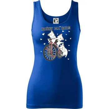 Kočky na kole - Dámské tílko - XL ( Královská modrá )