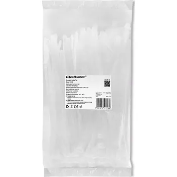 Stahovací páska Qoltec Stahovací pásky opakovaně použitelné / stahovací pásky 7.2 * 200 mm, 100 kusů!