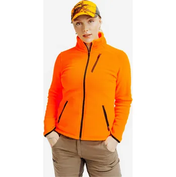 Pánská mikina SOLOGNAC Dámská lovecká fleecová mikina 300 46 ORANŽOVÁ