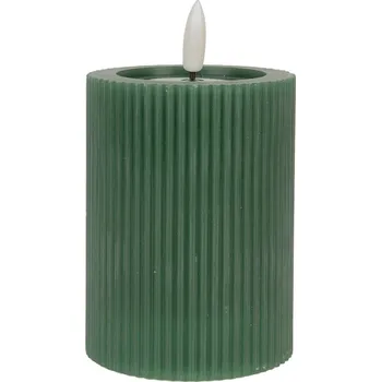 Svíčka Clayre & Eef Led Candle - Ø 8*13 cm / 2*AA Zelená