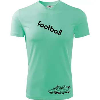 Pánské oblečení FOOTBALL nápis šikmo - Pánské triko Fantasy sportovní (dresovina) - 2XL ( Mátová )