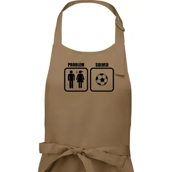 Kuchyňská zástěra Problém fotbal - Pánská zástěra na vaření - Univerzální velikost ( Cappuccino )