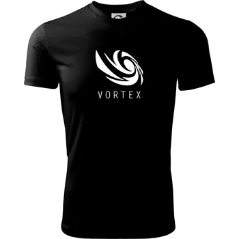 Pánské tričko Vortex logo jednobarevné - Pánské triko Fantasy sportovní (dresovina) - 2XL ( Černá )