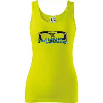 I don't belong next to the old scrap - Dámské tílko - S ( Limetková )