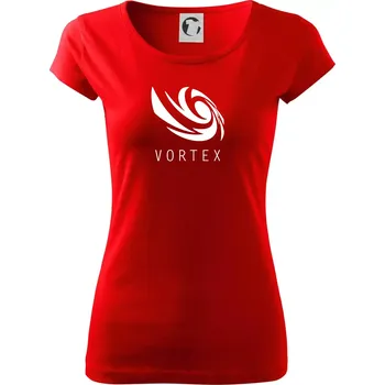 Dámské oblečení Vortex logo jednobarevné - Dámské triko Pure - 3XL ( Červená )
