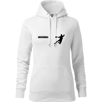 Dámská mikina Handball sport - Mikina dámská Cape s kapucí - XL ( Bílá )