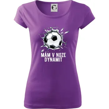 Dámské tričko Mám v noze dynamit - Dámské triko Pure - S ( Fialová )