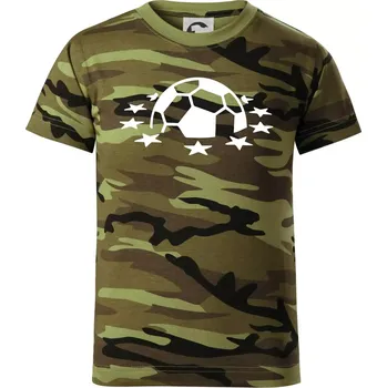 Chlapecké oblečení Liga mistrů míč - Dětské maskáčové triko - 146 cm/10 let ( Zelený maskáč )