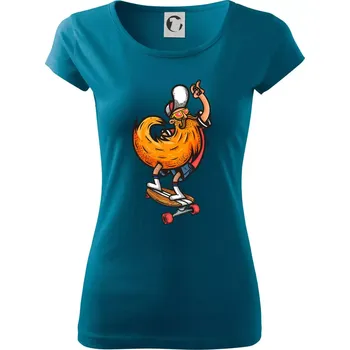 Dámské tričko Mustache board - Dámské triko Pure - S ( Petrolejová )