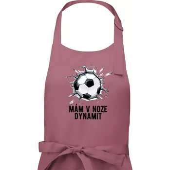 Kuchyňská zástěra Mám v noze dynamit - Dámská zástěra na vaření - Univerzální velikost ( Starorůžová )