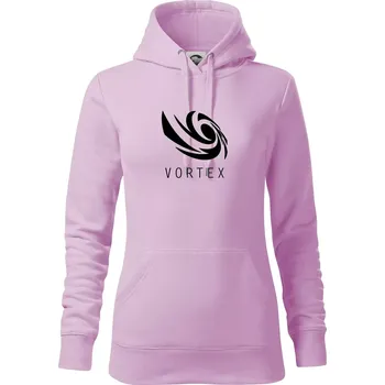 Dámská mikina Vortex logo jednobarevné - Mikina dámská Cape s kapucí - S ( Orchid )
