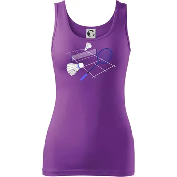 Dámské tričko Badminton - hřiště - Dámské tílko - S ( Fialová )