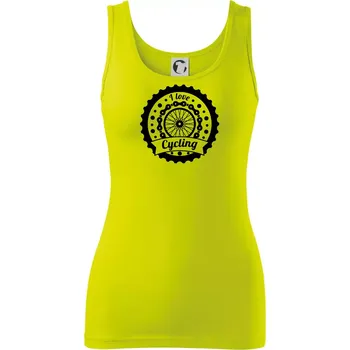 Dámské tričko I love cycling - kolo - Dámské tílko - XL ( Limetková )