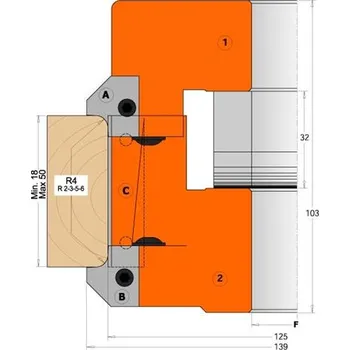 Fréza IGM profilový nůž R5, C695005B5