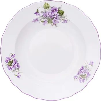 Talíř Český porcelán a.s. Hluboký talíř 21 cm fialky