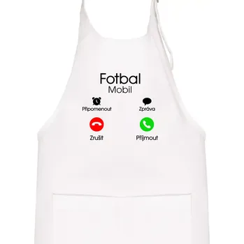 Kuchyňská zástěra Fotbal volá - Dětská zástěra na vaření - Univerzální velikost ( Bílá )