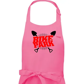Kuchyňská zástěra Bike park lopaty - Dámská zástěra na vaření - Univerzální velikost ( Růžová )