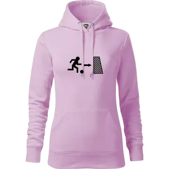 Dámská mikina Únik fotbal - Mikina dámská Cape s kapucí - XL ( Orchid )