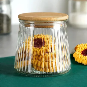 Dóza na potraviny Skleněná nádoba na sušenky s víkem EXCELLENT HOUSEWARE 0,6 l