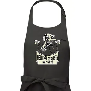Kuchyňská zástěra Nejlepší cyklista na světě - Dámská zástěra na vaření - Univerzální velikost ( Tmavá břidlice (šedá se zeleným nádechem) )