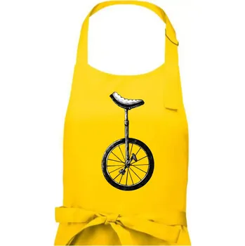 Kuchyňská zástěra jednokolka kreslená - Pánská zástěra na vaření - Univerzální velikost ( Žlutá )