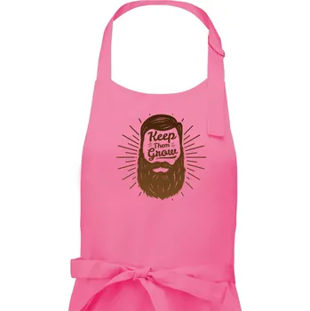 Kuchyňská zástěra Keep them grow - Pánská zástěra na vaření - Univerzální velikost ( Růžová )