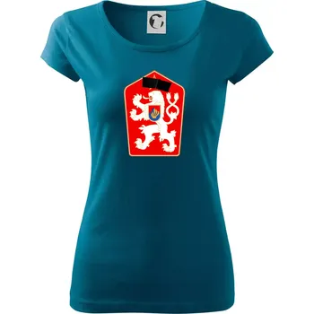 Dámské tričko Mistrovství světa v ledním hokeji 1969 znak samostatný bez čísla - Dámské triko Pure - S ( Petrolejová )