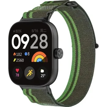 Ostatní příslušenství k chytrým hodinkám eses Nylonový řemínek pro Xiaomi Redmi Watch 4, 5, 6 a Smart Band 8 Pro a 9 Pro - Zelený
