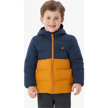Dívčí oblečení QUECHUA Dětská zimní turistická prošívaná bunda 3 ROKY KAŠTANOVÁ|MODRÁ