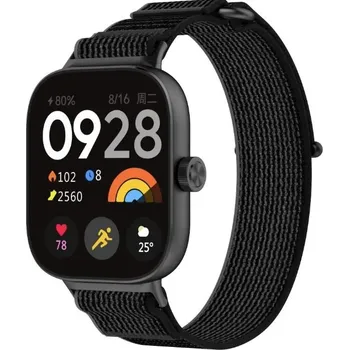 Ostatní příslušenství k chytrým hodinkám eses Nylonový řemínek pro Xiaomi Redmi Watch 4, 5, 6 a Smart Band 8 Pro a 9 Pro - Černý