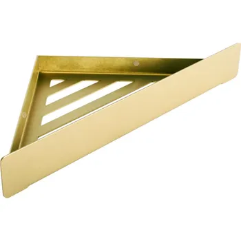 Drátěná police REA Rohová police do koupelny SF07 broušená zlatá REA-06013