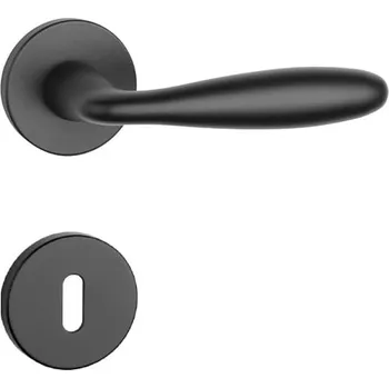 Dveřní kování AT - VERBENA - R 7S rozety BB, klika/klika BS - Černá matná